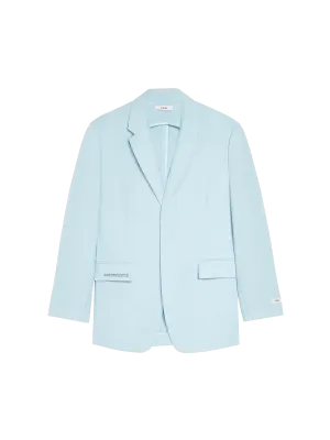 Aloe Linen Tailored Blazer—baby blue