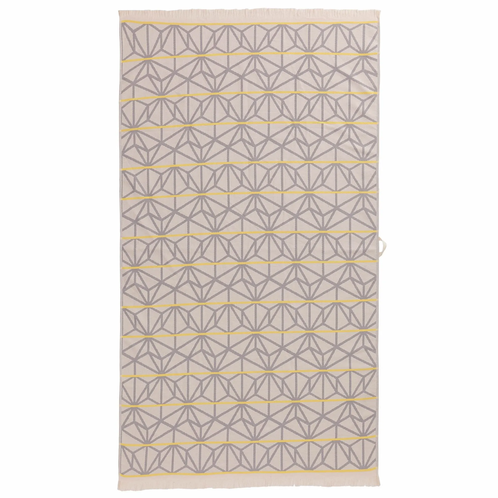 Arade Beach Towel [Powder Pink/Grey/Yellow]