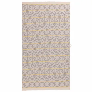 Arade Beach Towel [Powder Pink/Grey/Yellow]