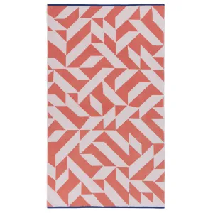 Arua Beach Towel [Papaya/White/Ultramarine]