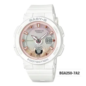 Casio Baby-G Beach Traveler Series White Resin Band Watch BGA250-7A2 BGA-250-7A2