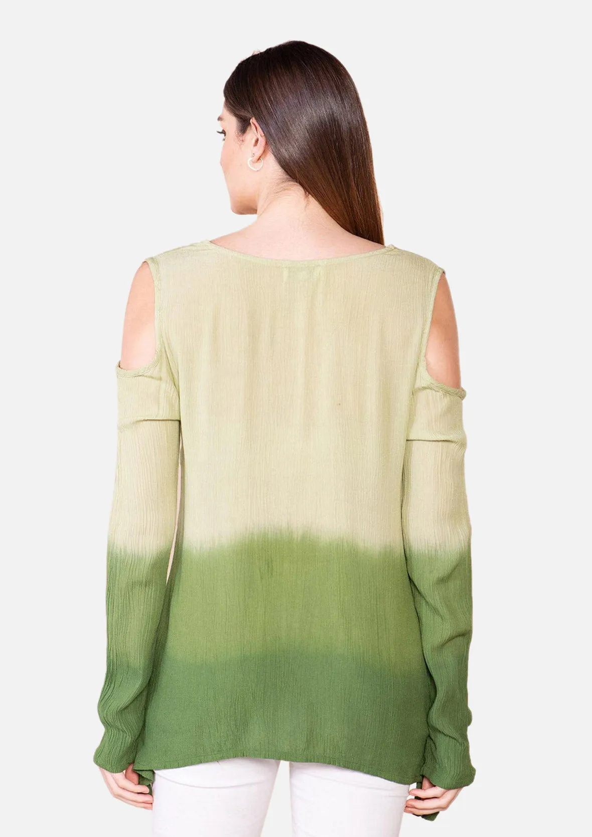 Cold Shoulder Ombre Top