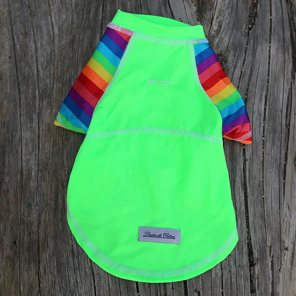 Cooling UPF 50  Sun Shirt - Neon Rainbow