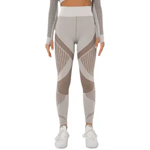 European and American Seamless Knitted Sexy Stripes Moisture Wicking Yoga Pants Sports Running Fitness Pants for Women