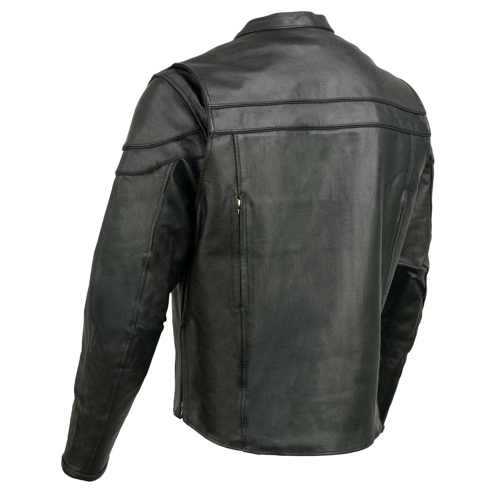 Event Leather Men's Black Sporty Scooter Crossover Motorcycle Riding