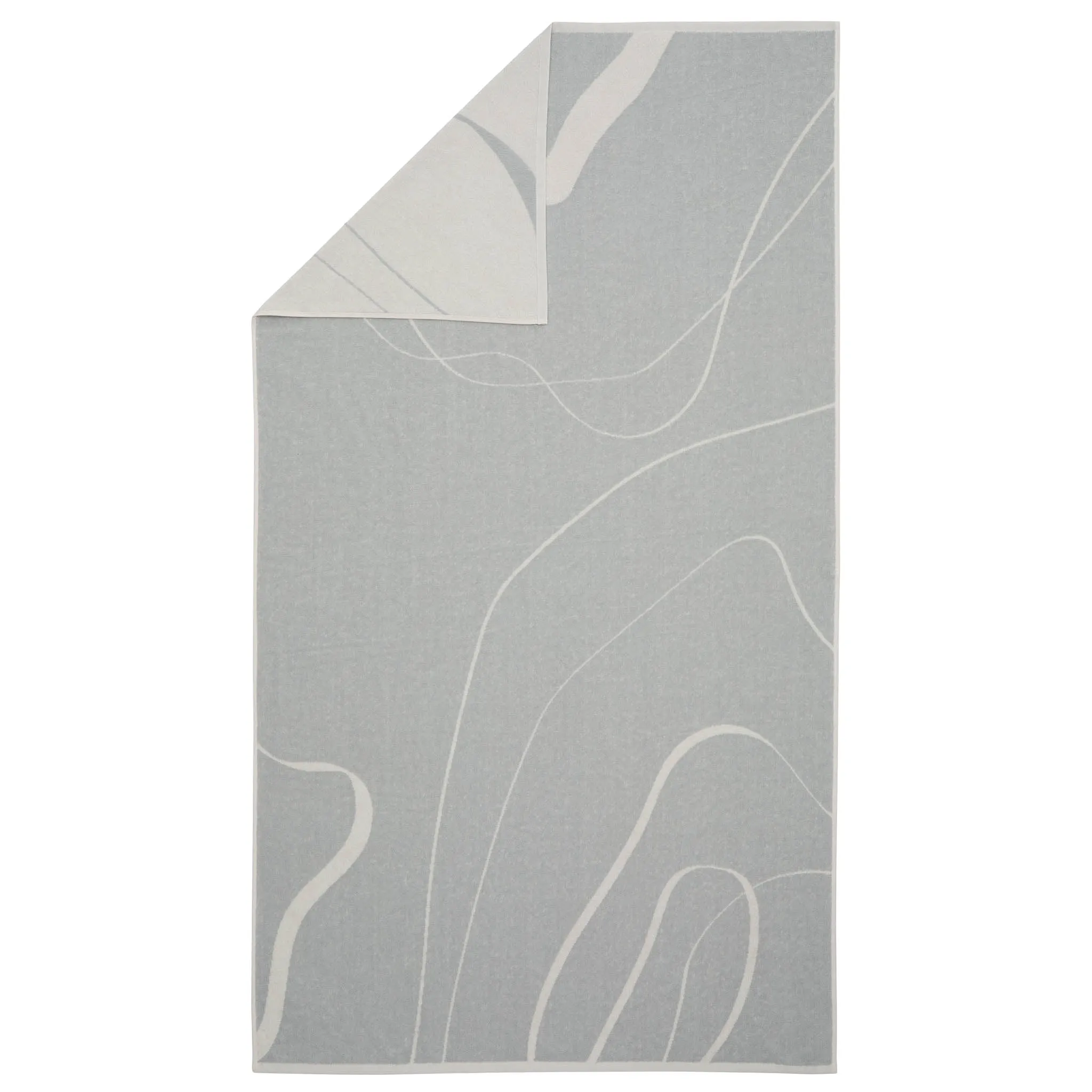 Foia Beach Towel [Blue fog & Natural white]