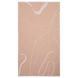 Foia Beach Towel [Light pink & Natural white]