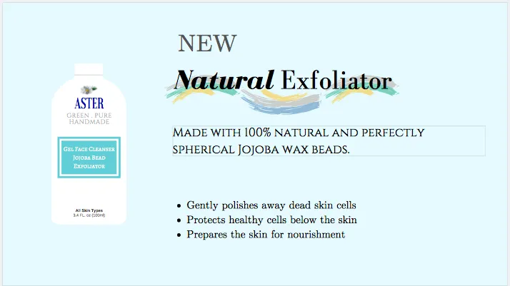 Gel Face Cleanser | Jojoba Bead Exfoliator |