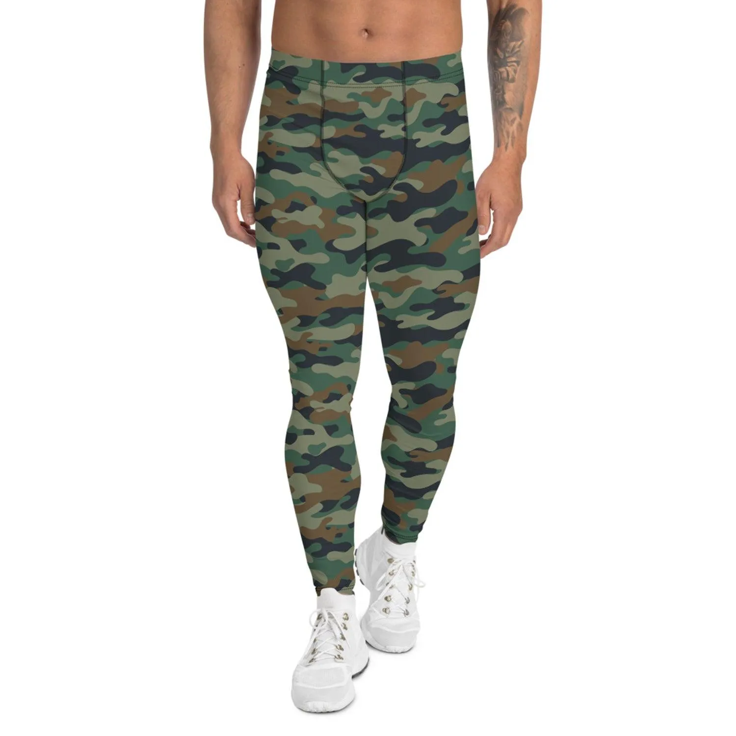 Green Camo Leggings for Men