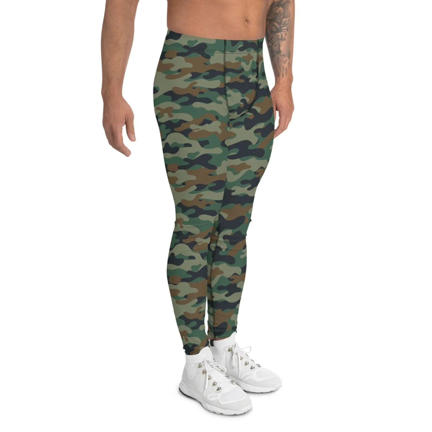 Green Camo Leggings for Men