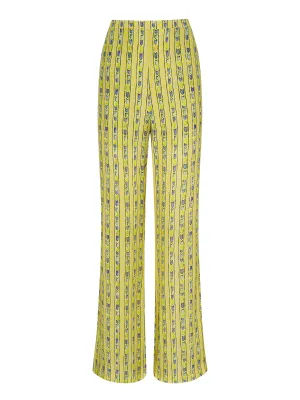 Jamie Trousers in Faience Floral Lime