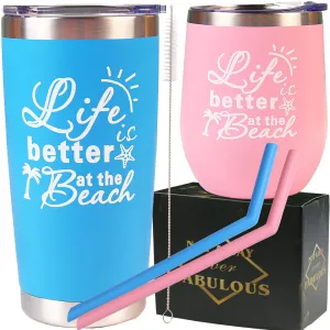 Life is Better at the Beach , Beach Gifts for Women or Men , Funny Beach Presents Travel