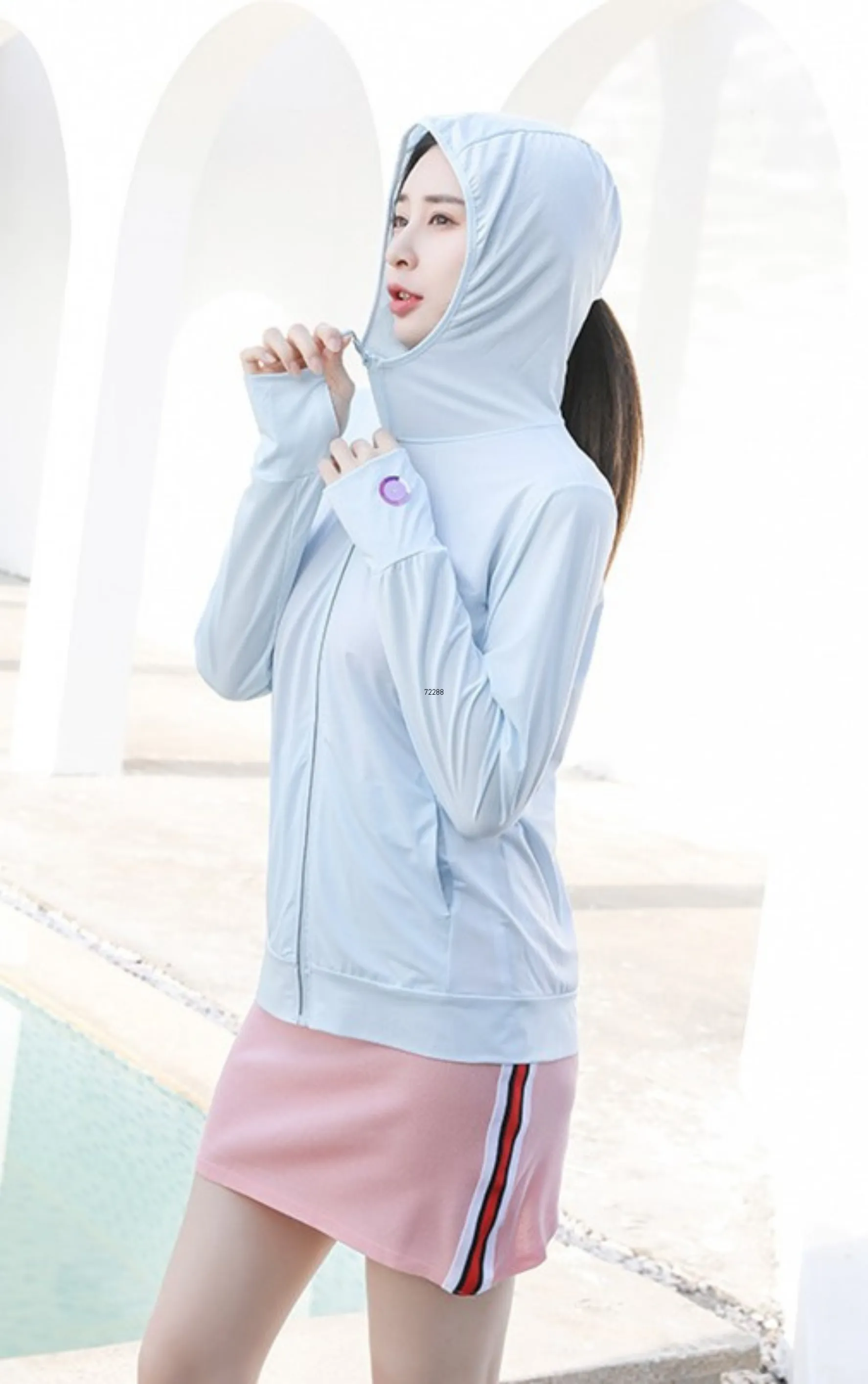 Long Sleeve Lightweight Sun Protection Hoodie #72288