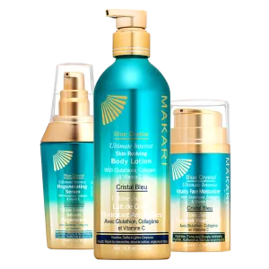 MAKARI - Blue Crystal Lotion Serum Moisturiser - Trio (3 pc set)