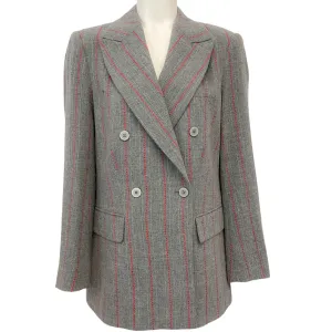 Malej Grey / Red Pinstriped Double Breasted Blazer