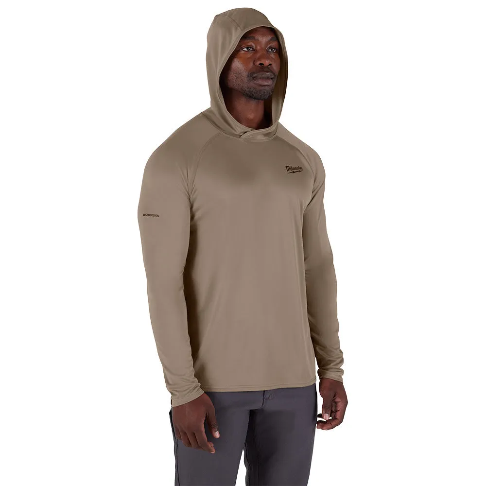 Milwaukee M550N-2X WORKSKIN Hooded Sun Shirt - SANDSTONE 2X