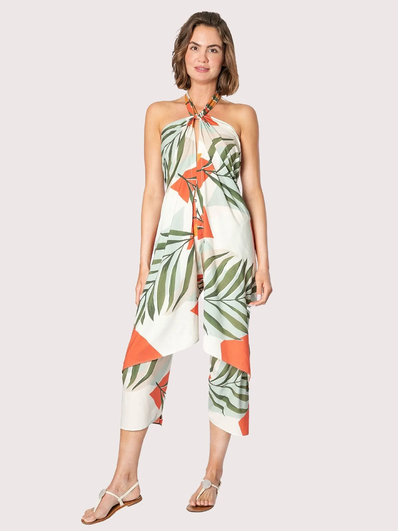 Multi-wear Sarong Cover-up, Tropical Print