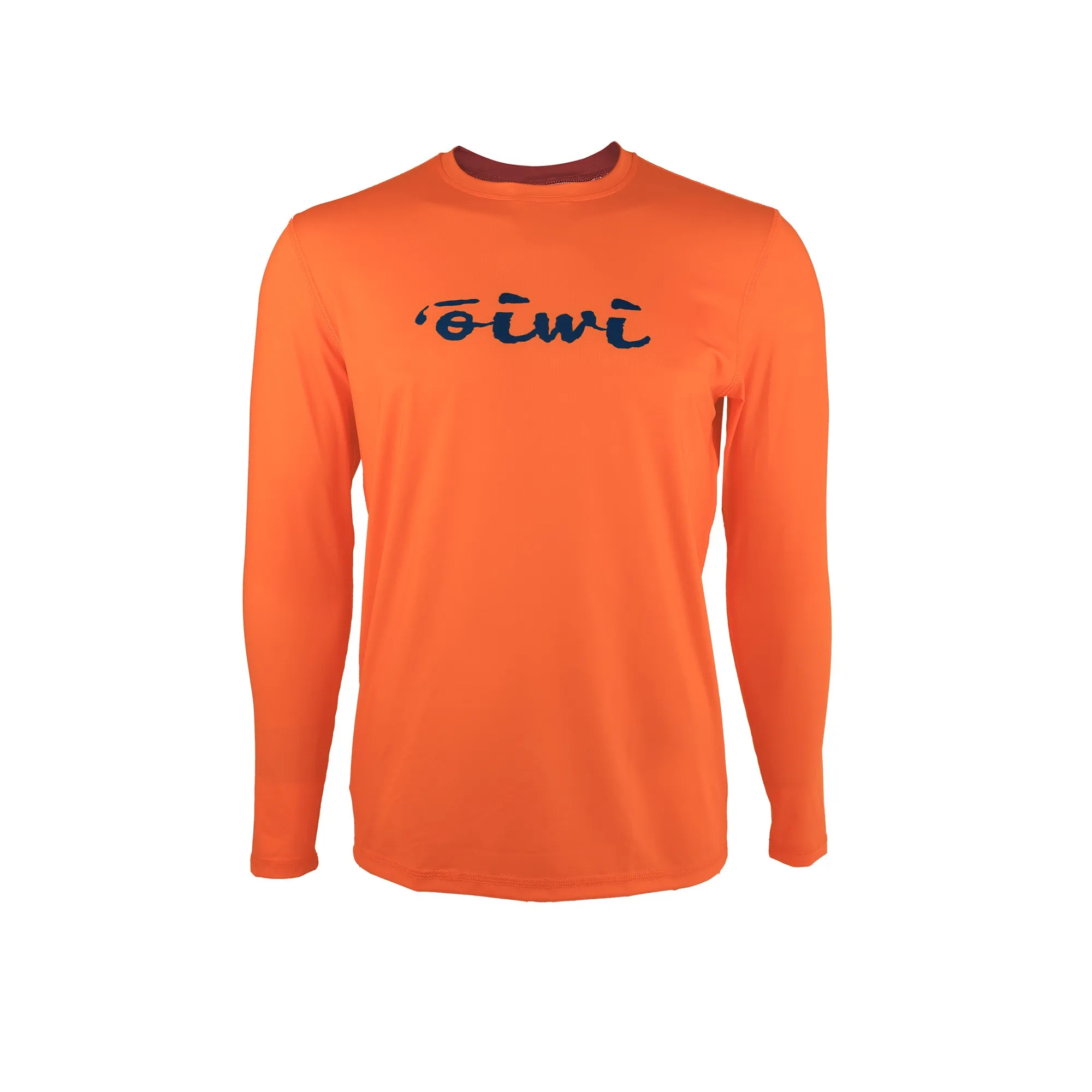 Oiwi Logo Long Sleeve UPF 30 Shirt in Orange