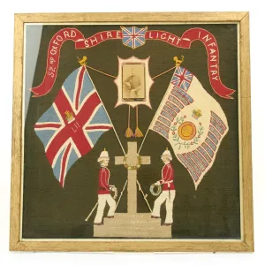 Original British Military Tapestry of the 52nd Oxfordshire Light Infantry 1886-1887