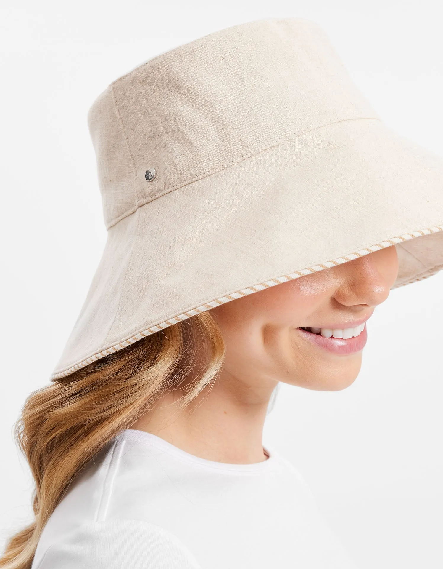 Palm Beach Cotton Linen Sun Hat UPF 50 