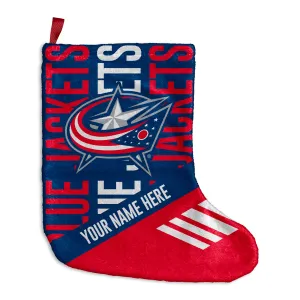 Personalized Columbus Blue Jackets Echo Christmas Stocking - 9"x16"