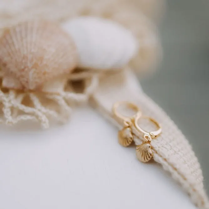 Sea Shell Hoops