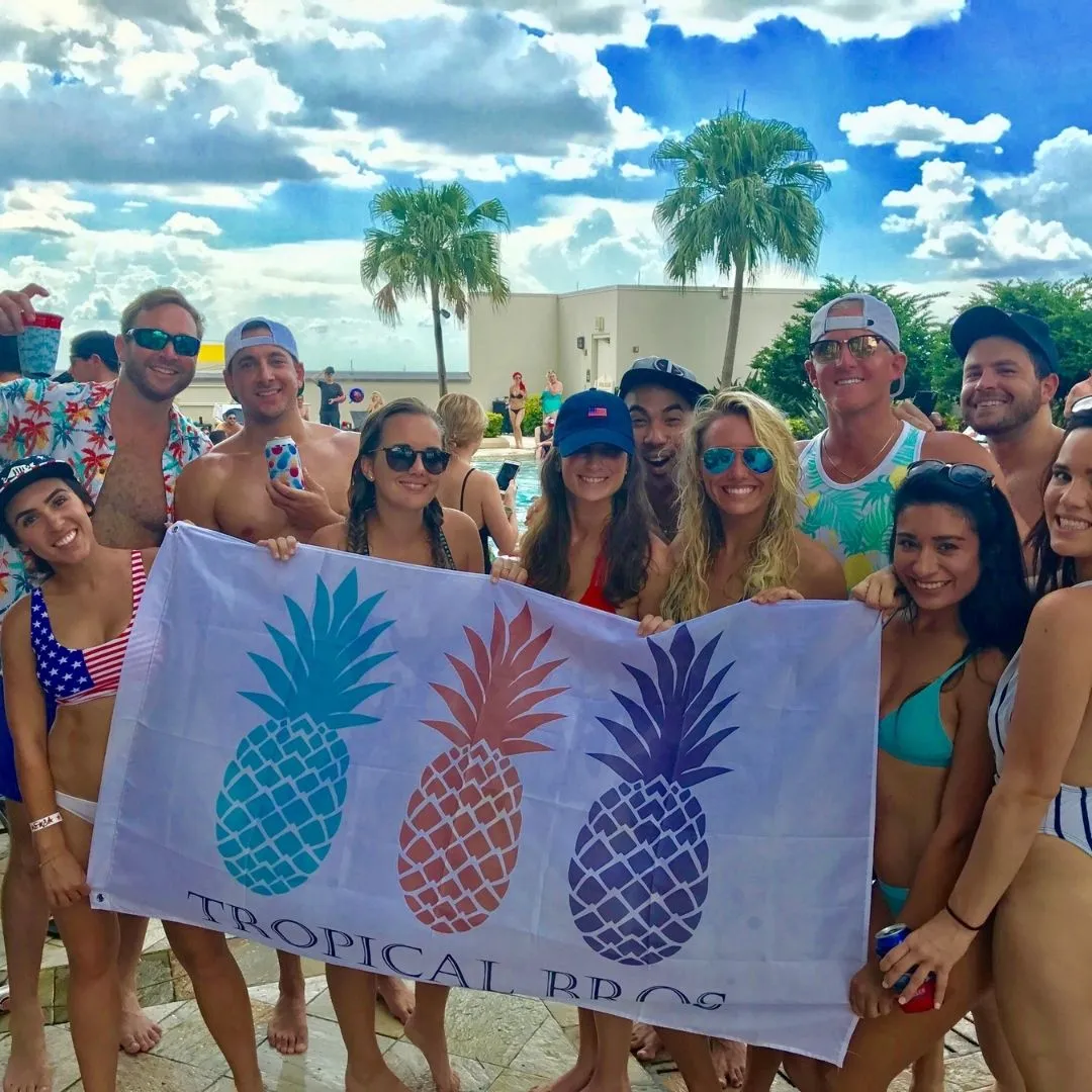 Tropical Bros Logo Flag