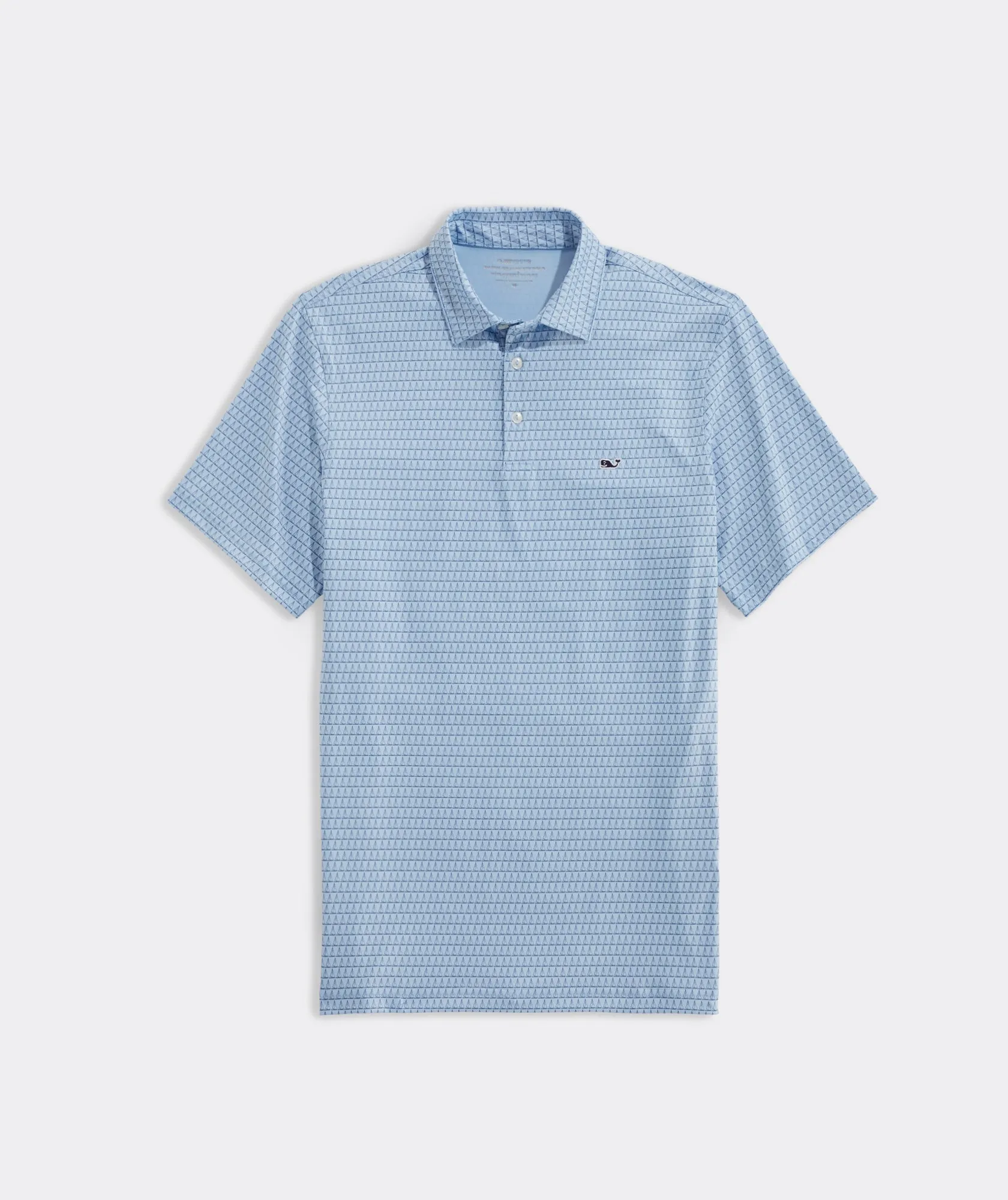 Vineyard Vines Mens Printed Sankaty Short Sleeve Polo