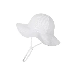 Wide Brim Baby Sun Hat in Bright White