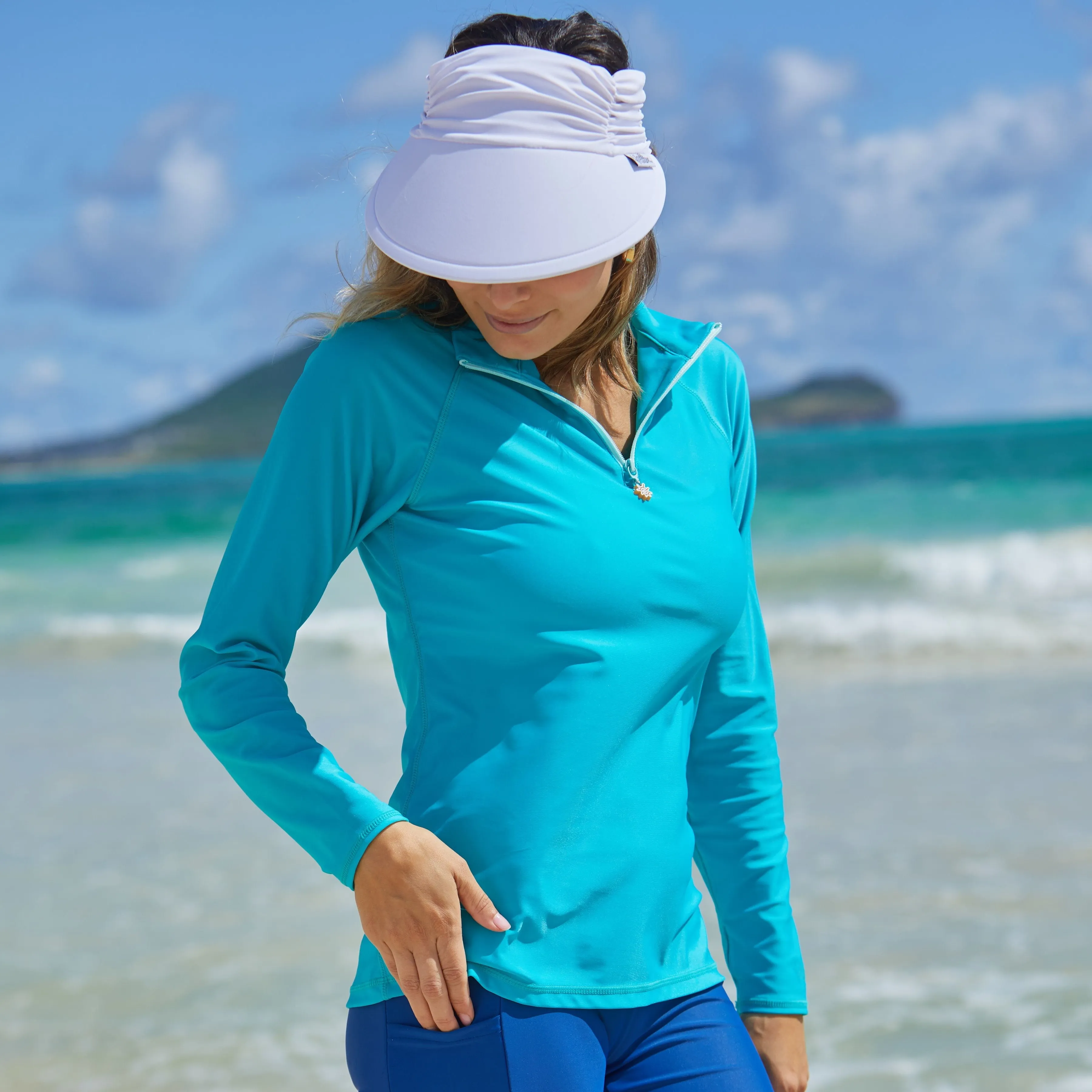 Women's Long Sleeve Quarter Zip Sun & Swim Shirt